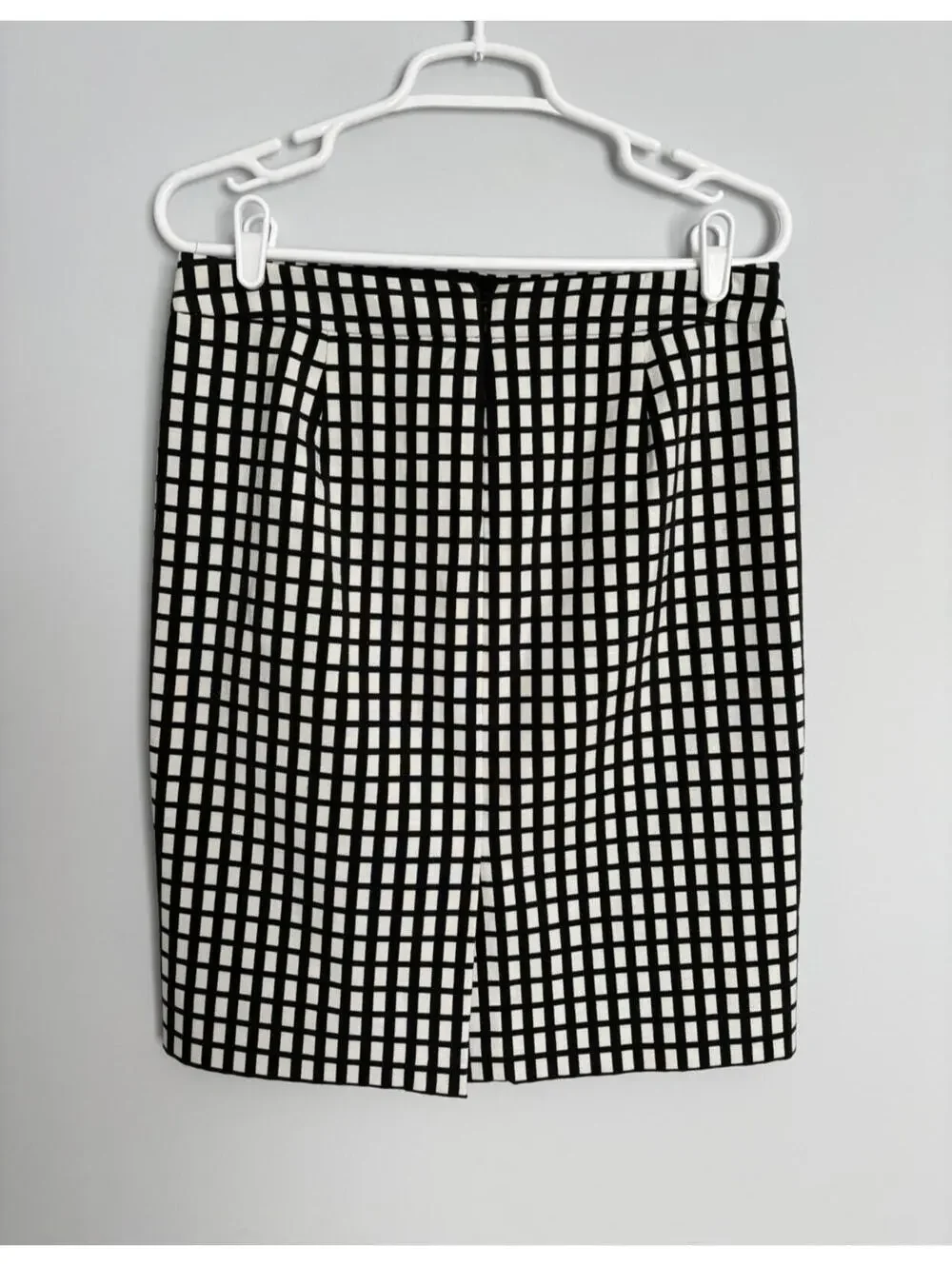 J CREW The Pencil Skirt Black White GEOMETRIC Business Skirt Women's Size 4